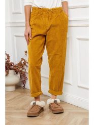 Joséfine Spodnie "Altazar" w kolorze musztardowym rozmiar: L. Żółte spodnie materiałowe damskie Joséfine, bez wzorów, z materiału. Za 239.29 zł.
