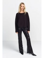 Rich & Royal Sweter w kolorze czarnym rozmiar: XL. Czarne swetry klasyczne damskie Rich & Royal, xl, z wełny, bez kołnierzyka. Za 218.05 zł.