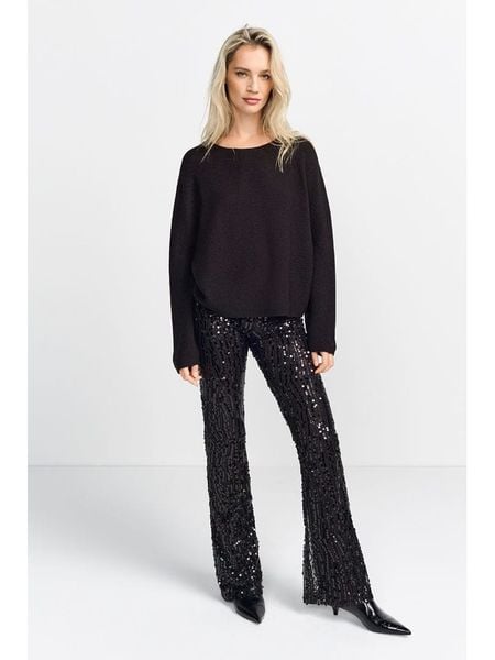 Rich & Royal Sweter w kolorze czarnym rozmiar: XL. Czarne swetry klasyczne damskie Rich & Royal, xl, z wełny, bez kołnierzyka. Za 142.45 zł.