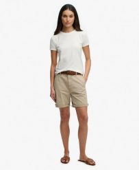 Superdry Chino Shorts – Relaxed fit 97% bawełny. Brązowe szorty męskie Superdry., na lato, bez wzorów, z bawełny, eleganckie. Za 236.60 zł.
