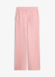 Spodnie Marlena z miękkiej mieszanki wiskozy. Czerwone spodnie materiałowe damskie bonprix, bez wzorów, z dżerseju. Za 147.99 zł.
