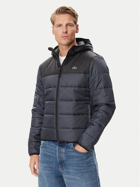 Lacoste Kurtka przejściowa BH6763 Szary ciemny Regular Fit. Szare kurtki męskie Lacoste, m, bez wzorów, z syntetyku, bez kaptura. Za 989.99 zł.