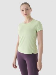 4F Koszulka sportowa w kolorze zielonym rozmiar: XL. Zielone bluzki sportowe damskie 4f, xl, bez wzorów, z materiału, bez ramiączek. Za 61.46 zł.