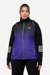 Damskie Kurtka funkcyjna 2 w 1 odpinane rękawy kamizelka odblaski. Fioletowe kamizelki damskie Ulla Popken, plus size, bez wzorów, z elastanu, bez kaptura. Za 311.99 zł.