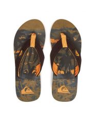 Quiksilver Japonki Molokai Layback AQYL101339 Zielony. Zielone klapki i japonki męskie Quiksilver, z materiału. Za 99.99 zł.