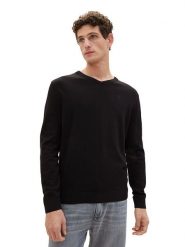Tom Tailor Sweter w kolorze czarnym rozmiar: XXL. Czarne swetry męskie Tom Tailor, xxl, bez wzorów, z bawełny, bez kołnierzyka. Za 74.63 zł.