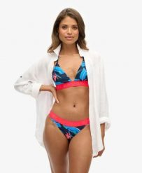 Superdry Figi bikini Logo Classic — Modelujące dopasowanie. Niebieskie bikini damskie Superdry., bez wzorów. Za 193.60 zł.