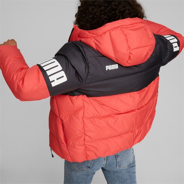 Kurtka uniwersalna damska Puma 84939435. Czerwone kurtki damskie Puma, uniwersalny, bez wzorów, z puchu, z kapturem. W wyprzedaży za 559.45 zł.