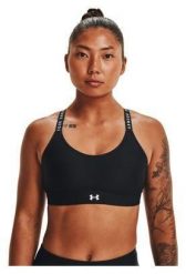 Stanik fitness cardio Under Armour Infinity Mid Covered. Białe biustonosze sportowe damskie Under Armour, bez wzorów, z elastanu. Za 171.40 zł.