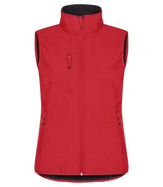 Clique Classic Softshell Vest Women - Damska kamizelka softshell 3-warstwowa. Czerwone kamizelki damskie CLIQUE, xl, z polaru. Za 231.89 zł.