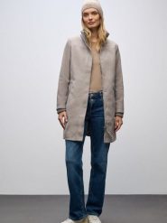 Street One Krótki płaszcz Kobiety beżowy, 46. Brązowe płaszcze damskie Street One, bez wzorów, z dzianiny, street. Za 479.95 zł.