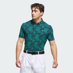 Koszulka Go-To Printed Polo. Niebieskie koszulki polo męskie Adidas, m, bez wzorów, z materiału, bez ramiączek. Za 299.00 zł.