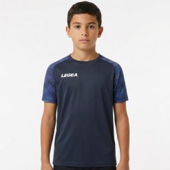 Męska Koszulka Biegowa Oddychająca 100% Poliester Ciemnoszary-Turkusowy. Niebieskie t-shirty sportowe męskie Legea, l, z materiału, bez ramiączek, do biegania. Za 148.00 zł.