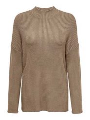 ONLY Sweter w kolorze jasnobrązowym rozmiar: M. Brązowe golfy damskie Only, m, bez wzorów, prążkowane, bez ramiączek. Za 70.24 zł.