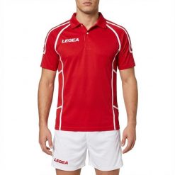 Zestaw piłkarski Sidney z koszulką i szortami czerwono-białymi. Białe bluzki sportowe damskie Legea, xl, z bawełny, na fitness i siłownię. Za 128.00 zł.