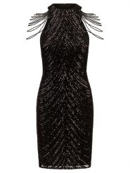 APART Sukienka w kolorze czarnym rozmiar: 42. Czarne sukienki damskie Apart, bez wzorów, bez kołnierzyka, bez ramiączek, mini. Za 479.76 zł.