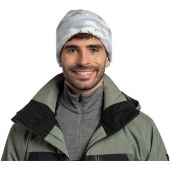 Czapka BUFF POLAR PRINTS BEANIE COMAT SNOW. Białe czapki męskie Buff, bez wzorów, z polaru, sportowe. Za 130.09 zł.