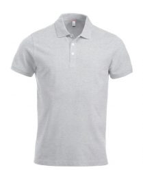 Clique Classic Lincoln S/S koszulka polo męska z bawełny, nowoczesny krój. Szare koszulki polo męskie CLIQUE, m, bez wzorów, z bawełny, bez ramiączek. Za 121.16 zł.