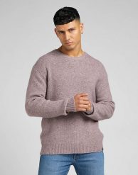 LEE MĘSKI SWETER LEE SEASONAL CREW PURPLE STORM L83ZDD70 112322657. Fioletowe swetry męskie Lee, l, bez wzorów, bez kołnierzyka. Za 199.99 zł.