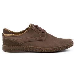 KOMODO Buty męskie Casual 848 brązowe. Brązowe buty sportowe na co dzień męskie na jesień, z jeansu, bez zapięcia. Za 367.89 zł.