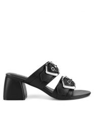 JENNY Klapki CD24022-1 Czarny. Czarne klapki damskie Jenny, bez wzorów, z materiału, bez obcasa. Za 139.99 zł.