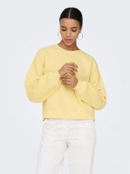 ONLY Bluza w kolorze żółtym rozmiar: L. Żółte bluzy bez kaptura damskie Only, l, z bawełny. Za 69.75 zł.