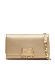 Armani Exchange Torebka XW000358 AF26570 F1020 Złoty. Żółte torebki wieczorowe Armani Exchange, bez wzorów, ze skóry, wizytowe, bez kołnierzyka, bez ramiączek. Za 429.99 zł.