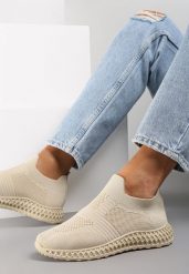 Beżowe Buty Sportowe Phinelle. Brązowe buty sportowe na co dzień damskie Renee, bez wzorów, na fitness i siłownię. Za 44.99 zł.