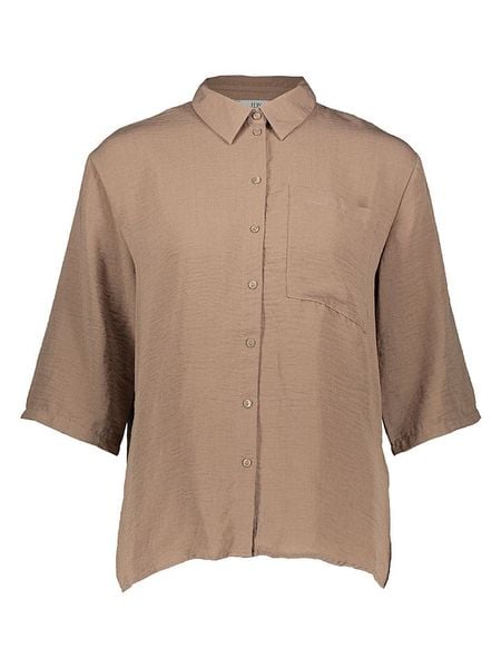 JDY Bluzka "Divya Life" w kolorze jasnobrązowym rozmiar: XL. Brązowe bluzki damskie JDY, xl, bez wzorów, bez kołnierzyka, bez ramiączek. Za 75.34 zł.