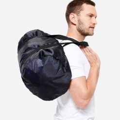 Torba fitness Domyos 30 l. Niebieskie torebki klasyczne damskie Decathlon, bez wzorów, z materiału, małe, bez dodatków. Za 24.99 zł.