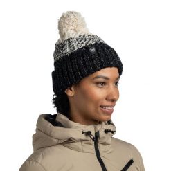 Czapka BUFF KNITTED & FLEECE BAND BEANIE AKNA. Niebieskie czapki męskie Buff, na zimę, bez wzorów, z dzianiny, eleganckie. Za 169.90 zł.