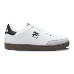 Buty Fila Courtbay FFM0365 13036 białe. Białe buty sportowe na co dzień męskie z gumy, bez zapięcia. Za 297.54 zł.