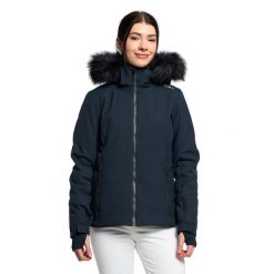 Kurtka narciarska damska CMP 31W0196F. Niebieskie kurtki damskie CMP, xs, bez wzorów, bez kaptura, narciarskie. Za 529.99 zł.