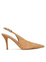 Guess Szpilki FLPPRI SUE05 Brązowy. Brązowe szpilki Guess, z aplikacjami, ze skóry, bez obcasa. Za 639.99 zł.