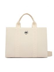 KARL LAGERFELD Torebka B2W50090 Kremowy. Białe torebki klasyczne damskie Karl Lagerfeld, bez wzorów, z materiału, bez dodatków. Za 549.99 zł.