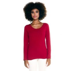 Koszulka na co dzień na siłownię. Czerwone bluzki damskie LEONE 1947 APPAREL, z bawełny, bez kołnierzyka, bez ramiączek. W wyprzedaży za 67.30 zł.