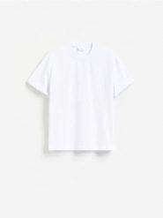 Bawełniany t-shirt oversize - biały. Białe t-shirty męskie Reserved, l, bez wzorów, z bawełny, bez kołnierzyka. Za 69.99 zł.