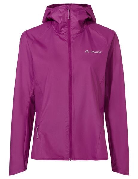 Kurtka damska Scopi Wind Jacket. Czerwone kurtki damskie Vaude, bez wzorów, z materiału, bez kaptura. Za 592.25 zł.