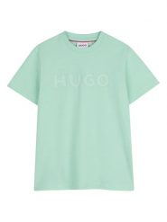 HUGO T-Shirt G01014 D Zielony Regular Fit. Zielone t-shirty chłopięce Hugo, bez wzorów, z bawełny, bez ramiączek. Za 209.99 zł.