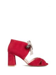 L37 Sandały w kolorze czerwonym rozmiar: 41. Czerwone sandały damskie L37, bez wzorów, ze skóry, bez obcasa, na koturnie. Za 347.99 zł.