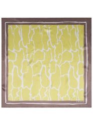 LUHTA Jedwabny szal "Nakolinna" w kolorze zielono-beżowym - 53 x 53 cm rozmiar: onesize. Brązowe szaliki i kominy damskie Luhta, bez wzorów, z jedwabiu. Za 65.38 zł.