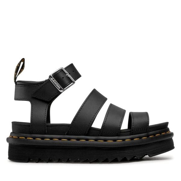 Sandały Dr. Martens. Czarne sandały damskie Dr. Martens, bez wzorów, bez obcasa, na płaskiej podeszwie. Za 499.99 zł.