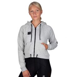 Bluza treningowa damska Morotai Box Full Zip. Szare bluzy sportowe damskie MOROTAI, xl, bez wzorów, z bawełny, bez ramiączek, z kapturem. Za 138.49 zł.