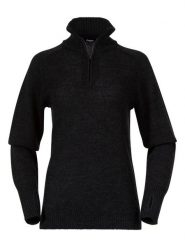 Bergans Sweter w kolorze czarnym rozmiar: S. Czarne golfy damskie Bergans, s, bez wzorów, z wełny, bez ramiączek. Za 298.67 zł.