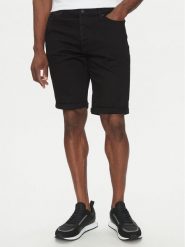 HUGO Szorty jeansowe 50537718 Czarny Regular Fit. Czarne szorty męskie Hugo, bez wzorów, z bawełny. Za 249.99 zł.