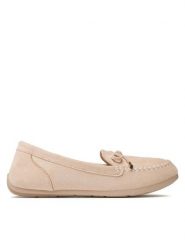 Clara Barson Półbuty WSS20837-03 Beżowy. Brązowe półbuty damskie Clara Barson, bez wzorów, z materiału, bez obcasa. Za 69.99 zł.