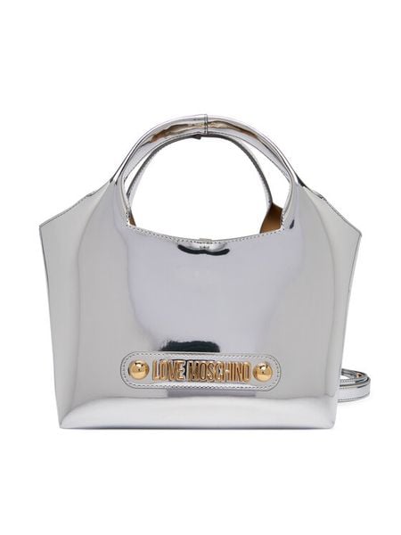 LOVE MOSCHINO Torebka JC4133PP1OLP0902 Srebrny. Szare torebki klasyczne damskie Love Moschino, bez wzorów, ze skóry, bez dodatków. Za 859.99 zł.