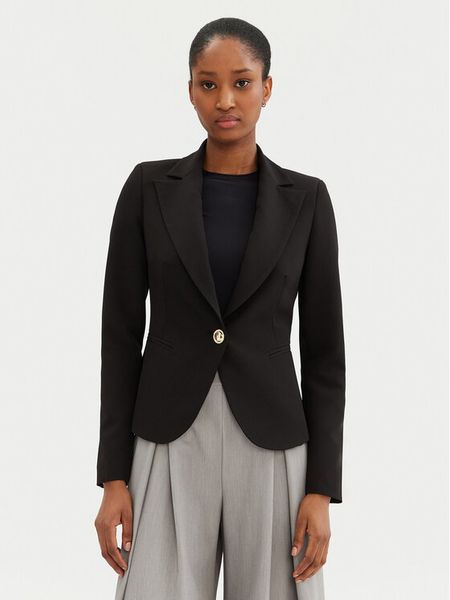 Rinascimento Marynarka CFC0122735003 Czarny Regular Fit. Czarne marynarki i żakiety damskie RINASCIMENTO, m, bez wzorów, z syntetyku. Za 369.99 zł.