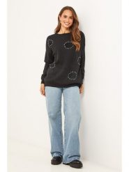 Soft Cashmere Sweter w kolorze czarnym rozmiar: 38/40. Czarne swetry klasyczne damskie Soft Cashmere, z kaszmiru, bez kołnierzyka. Za 169.67 zł.