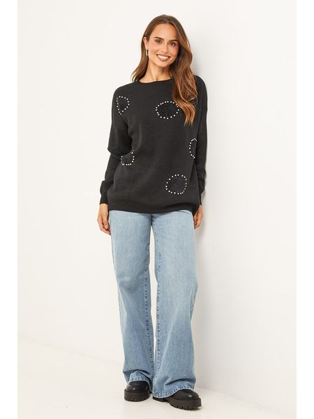 Soft Cashmere Sweter w kolorze czarnym rozmiar: 38/40. Czarne swetry klasyczne damskie Soft Cashmere, z kaszmiru, bez kołnierzyka. Za 161.34 zł.